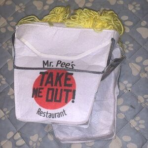 Bootique Mr. Pee’s Take Me Out Restaurant Halloween Costume Dog NWT S/M